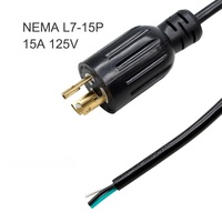 2m 3 Prong RV Generator Adapter Cord NEMA L7-15P 15 Amp 125V Generator Adapter Cord 3X16AWG