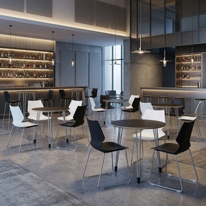 <span class=keywords><strong>Chaise</strong></span> de <span class=keywords><strong>bar</strong></span> moderne en acier inoxydable pour café et restaurant - Product Image 1