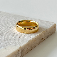CY Minimalistischer Edelstahl Breiter Polierter Schlichter Ehering Paarringe Stilvoller Trendiger Fingerring Schmuck