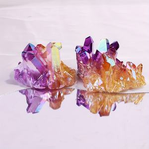 Wholesale Blue & <b>Purple</b> Yellow Quartz Cluster, Iridescent Crystal Ornament for Home <b>Decor</b>,Jewelry Making,Gift Crystal Collection - Product Image 6