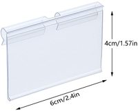 Étiquettes de prix en plastique transparent, porte-étiquette