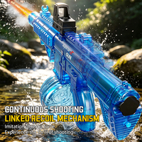 Nouveau produit - Pistolet à eau électrique M416 - Jouets - Pistolet à eau automatique transparent avec lumière LED clignotante pour enfants - Avec fumée