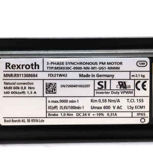 Moteur synchrone triphasé à aimants permanents R911308684 MSK030C-0900-NN-M1-UG1-NNNN - Product Image 2