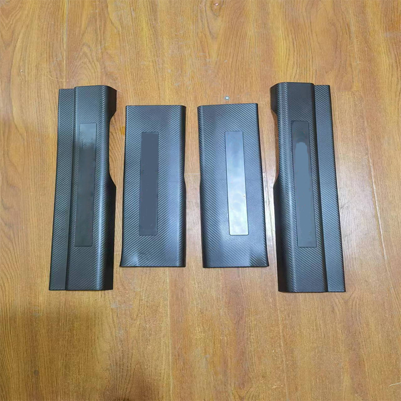 Abs puerta tira alféizar un estilo etiqueta patrón de fibra de carbono