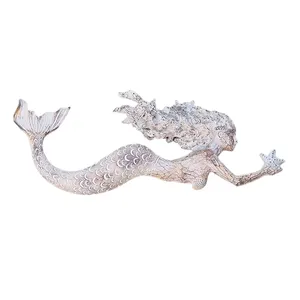 Toptan yaratıcı sevimli reçine el sanatları hediye simülasyon Mermaid askı süsleri ev bahçe süslemeleri figürler