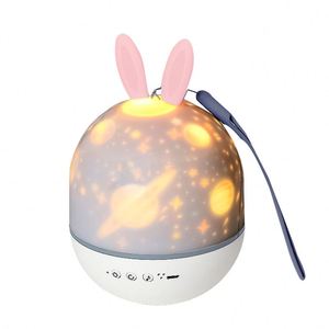 Genie Remote Control <b>Rabbit</b> Projection Lamp Led Charging Rotating Atmosphere Night <b>Light</b> Children's Gift - Product Image 4