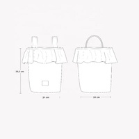 Sac Organisateur de Poussette à Trois Couches Portable pour Voyage, Panier à Couches pour Bébé avec Couvercle à Cordon de Serrage, Rangement pour Maman