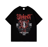 T-shirt unisexe en coton 100% tricoté, 240g, coupe ample, respirant, imprimé lettres vintage, manches courtes