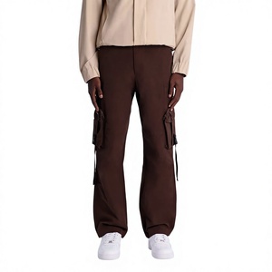 Women's High Waisted Cargo Sweatpants Casual Baggy <b>Joggers</b> with <b>Wide</b> <b>Leg</b> and Pockets - Product Image 1