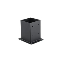 Base de poteau en bois d'ancre de support de plaque carrée en acier inoxydable acier au carbone 4*4 pouces