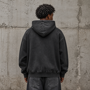 Hot Sale Trending Y2K Skull Rhinestone DTG Print Acid Wash Heavyweight Oversized Hoodie <b>Men</b> Vintage Streetwear Gothic Pullover - Product Image 3