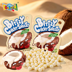 Bonbons à mâcher miniatures saveur noix de <span class=keywords><strong>coco</strong></span>, flexibles, OEM, halal, certifiés BRC, en sachet de 14g, vente au détail, durée de conservation de 18 mois, directement de l'usine - Product Image 2