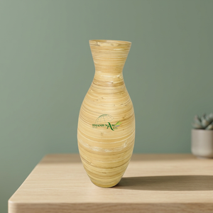 Jarrón de Bambú Artesanal Moderno, Minimalista y Ecológico, Decorativo para el Hogar, Nuevo Diseño, Color y Logotipo Personalizables, Hecho en Vietnam - Product Image 3