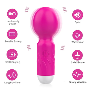Potente Masajeador Vibrador Tipo Varita, Recargable por USB, Impermeable IPX7, de Silicona, Portátil, para Clítoris y Punto G, 20/8 Velocidades, para el Cuerpo - Product Image 4