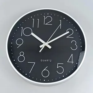 خصم كبير دائم الزخرفية ساعة حائط لغرفة المعيشة 12 بوصة مخصص شعار كبيرة ساعة الحائط