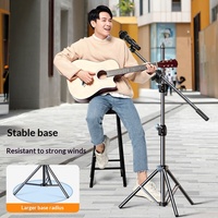 Nouveau support de microphone universel sur pied en métal à tige unique, support multifonctionnel rétractable