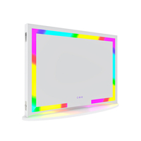 Table de maquillage intelligente à LED RGB avec plateau en verre, vente en gros, table de maquillage futuriste pour les distributeurs, usine OEM ODM