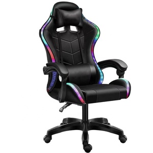 <span class=keywords><strong>Silla</strong></span> Gamer de Lujo para Ejecutivos <span class=keywords><strong>Rosa</strong></span> con Luces LED RGB 2021, <span class=keywords><strong>Silla</strong></span> Ergonómica de Computadora para Jugadores con Masaje para Chicas - Product Image 4