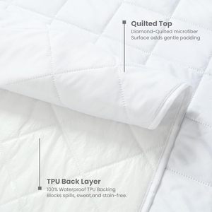 Protège-matelas imperméable AOSEN avec bandes élastiques aux 4 coins, 100% coton, respirant, lavable, antidérapant, drap-housse imperméable - Product Image 4