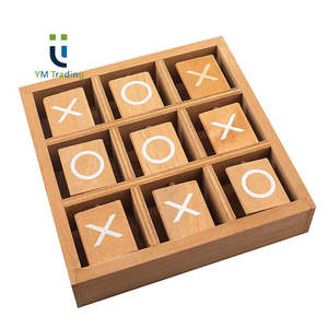 Mini juego de mesa interactivo de madera <span class=keywords><strong>Tic</strong></span> Tac Toe, juguete de ajedrez para el hogar para niños - Product Image 2