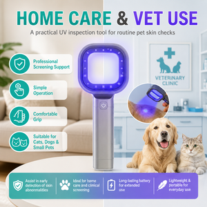Lámpara de Wood Veterinaria Portátil, Luz UV Recargable, Detector de Infecciones de Piel para Perros y Gatos - Product Image 1