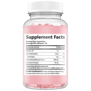 Hyaluronik Asit ve <span class=keywords><strong>C</strong></span> Vitamini İçeren Şekersiz Çiğnenebilir Glutatyon Jelibonları, Özel Etiket Hizmeti İçin - Product Image 3