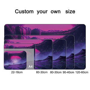 Custom Logo XL Purple Mountain Desk Mat Large <b>Gaming</b> Mouse Pad with Polyester Smooth Fabric and Natural Rubber Base - Product Image 2