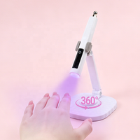 Lampe à ongles LED UV portable BQAN avec support détachable, design œil de chat, stylo de modelage floral, lumière de polymérisation pliable pour bureau