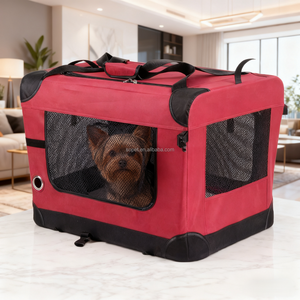 Boîte de <span class=keywords><strong>transport</strong></span> pliante à 3 portes pour animaux de compagnie, intérieur et extérieur, <span class=keywords><strong>caisse</strong></span> souple de voyage pour chien pour <span class=keywords><strong>voiture</strong></span> avec sac de <span class=keywords><strong>transport</strong></span> et tapis polaire - Product Image 2