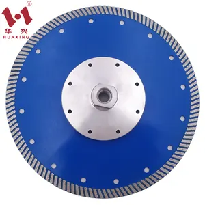 China Diamond Tools Manufacture New Arrival 9 inch 230mm Turbo Diamond Saw Blades With Aluminium 8 Holes Flange for Granite