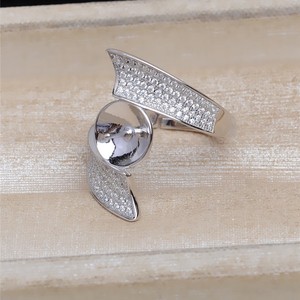 Base para Anillo de Plata S925 con Perla JG5425, Plegable, para Joyería DIY, Apertura de 11-12 mm, Base Vacía - Product Image 4