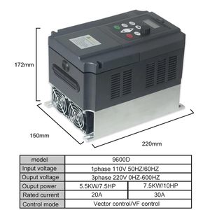 EDSJTZRSQ ไดรฟ์ปรับความถี่ 110V 220V 0.75kw เฟสเดียว สำหรับปั๊มน้ำ ควบคุมความเร็ว ประหยัดพลังงาน - Product Image 4