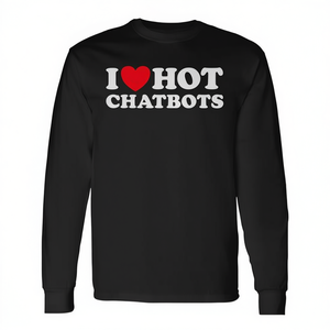 T-shirt a maniche lunghe I Love Hot Chatbots - Product Image 3