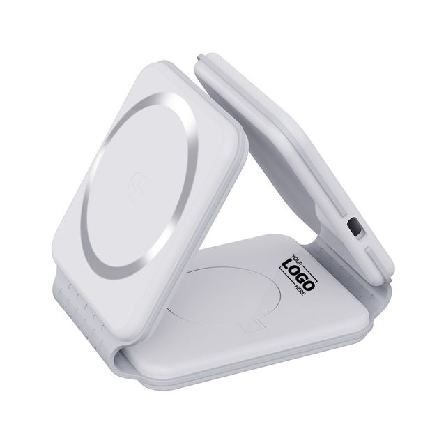 3 In-1 Wireless Charging Pad Magnetic Foldable Charger Station Fast Travel Charger for Multiple Devices