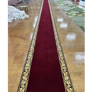 Chất Lượng Cao Bán Buôn Mềm Màu Đen Hoặc Màu Đỏ Runner Đồng Bằng Màu Rắn Cầu Thang Thảm Thảm - Product Image 1