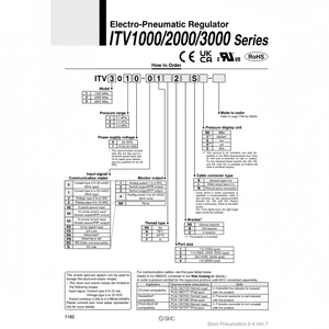 Pièces pneumatiques de régulateur électro-pneumatique de ITV2050-212BS pneumatique de SMC - Product Image 1