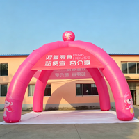 Dôme gonflable personnalisé de 5 m, rouge, pour événements en plein air, imperméable, en PVC Oxford, durable, résistant au soleil, installation facile, logo personnalisé, publicité