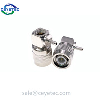 Connecteur de câble RF TNC Connecteur coaxial RF Connecteur mâle à angle droit TNC pour câble RG58 LMR195