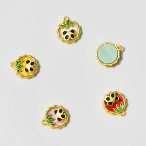 Pendentif Panda en alliage plaqué, bijoux pour la fabrication de bracelets, formes variées GJ280 - Product Image 4