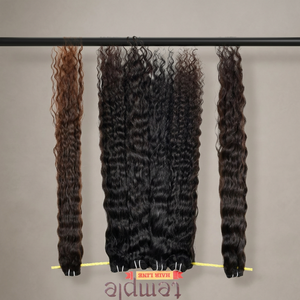 Remy Templo Vietnamita virgen pelo indio Color negro Natural cutícula barata alineada doble trama onda profunda al por mayor para mujeres - Product Image 1