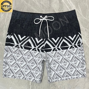 Shorts de bain pour hommes personnalisés, séchage rapide, respirants, protection solaire, imprimé uni, pour l'été et les loisirs - Product Image 5