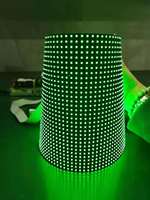 Écran LED souple incurvé couleur pleine, aimant, service frontal, module LED flexible P4 pour la publicité