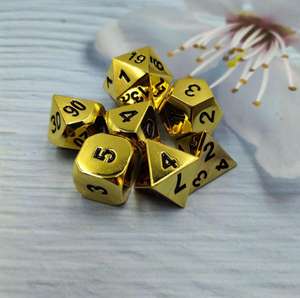 Juego de dados geométricos de aleación de zinc, galvanizados y pintados, de múltiples caras, para juegos de mesa - Product Image 3