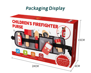Set da gioco in legno per bambini in età prescolare, gioco di ruolo da pompiere, giocattoli educativi per bambini - Product Image 5