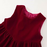 Robe sans manches en velours pour filles, robes de princesse trapèze pour enfants, vêtements à la mode pour enfants, automne
