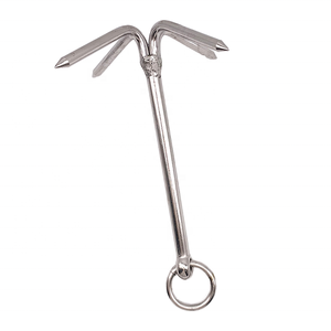 Thép không gỉ 316 biển bốn sán Neo 0.6 kg (1.35lb) Marine lớp đánh bóng tàu du thuyền thuyền Neo ngoài trời vật lộn móc - Product Image 4