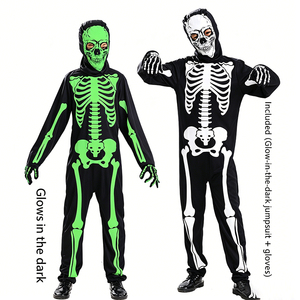 Disfraz <span class=keywords><strong>de</strong></span> Esqueleto <span class=keywords><strong>de</strong></span> Halloween para Niños, Mono <span class=keywords><strong>de</strong></span> Cuerpo Entero con Estampado <span class=keywords><strong>de</strong></span> Huesos 3D, Máscara con Capucha <span class=keywords><strong>de</strong></span> Calavera, Conjunto <span class=keywords><strong>de</strong></span> Disfraz <span class=keywords><strong>de</strong></span> Cosplay para Niños y Niñas - Product Image 6