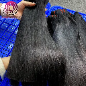 Оптовая продажа, прямые пряди волос с двойным рисунком, вьетнамские поставщики натуральных волос с двойным рисунком, пряди из двух натуральных волос