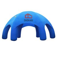 Tente gonflable à quatre pieds pour publicité extérieure, pavillon d'exposition diagonale, abri solaire, stand d'activités à quatre coins, durable