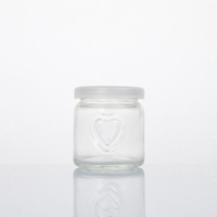 Pot à pudding en verre résistant aux hautes températures avec couvercle de qualité alimentaire, surface claire, pour mousse, yaourt, portion individuelle